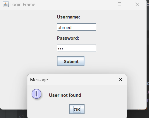Registration form in java with MySQL