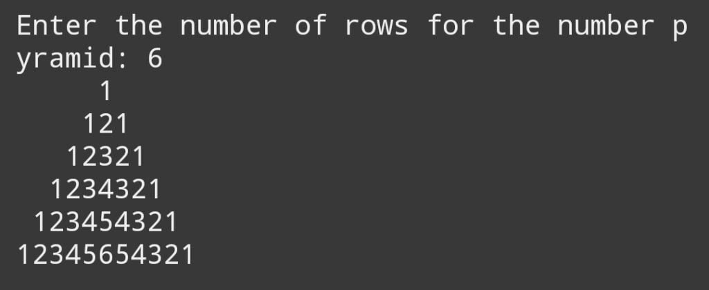 Program to print pyramid and pattern