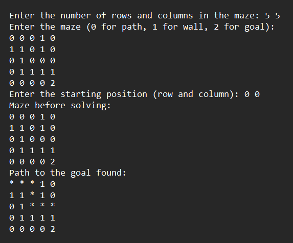 C++ project of maze solver