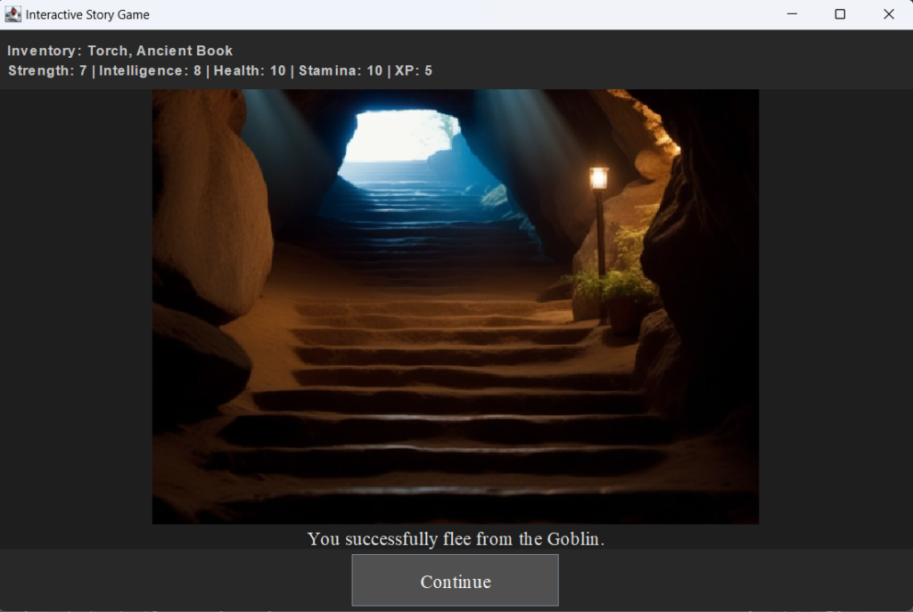 project of building Text-Based Adventure Game in Java with GUI