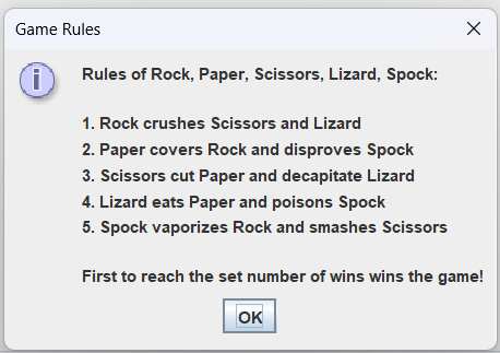 Rock Paper Scissors Game in java
